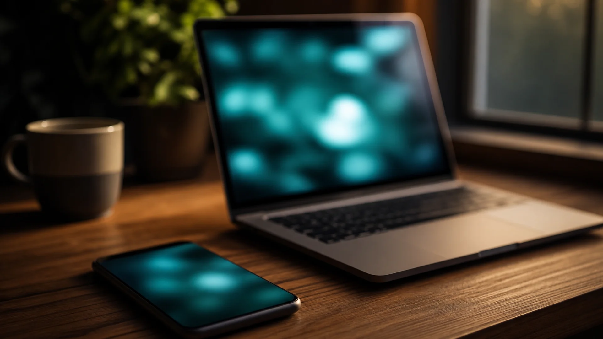 Telegram feature tour hero visual with device stack