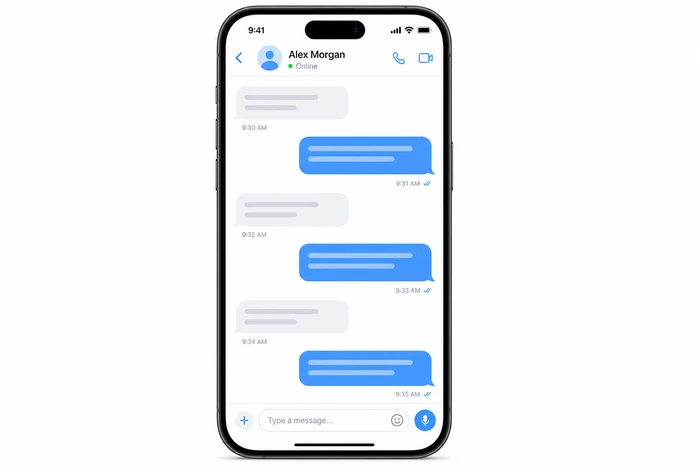 Telegram chat interface on an iPhone screen