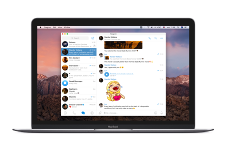Telegram for Mac universal build interface preview