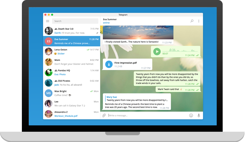 Telegram Desktop screenshot on Windows 11